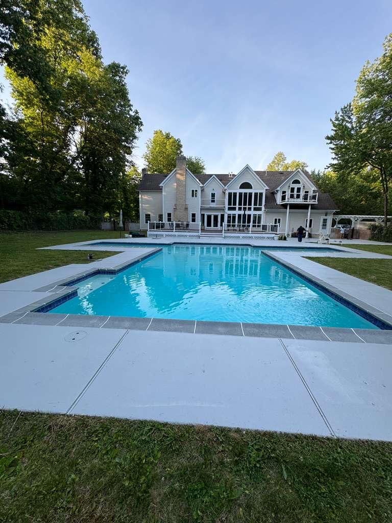 Modern residential pool with inviting outdoor space